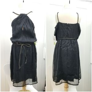 NWT, Johnny Martin Mini Black Dress, Lined, size 3